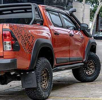 EGR Fender Flares Matte Black REAR ONLY to sut Toyota Hilux SR, SR5 2020+ - Brixton 4x4 - Buy Online Now!